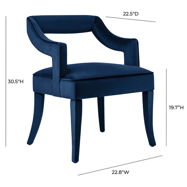 Tiffany Navy Velvet Chair Model: TOV-A212