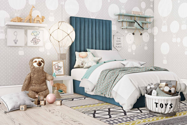 Arabelle Sea Blue Bed in Twin Model: TOV-B127