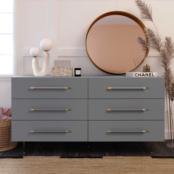 Trident Grey 6 Drawer Dresser Model: TOV-B44094