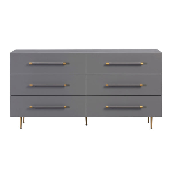 Trident Grey 6 Drawer Dresser Model: TOV-B44094