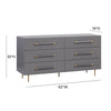 Trident Grey 6 Drawer Dresser Model: TOV-B44094