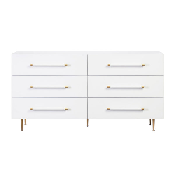 Trident White 6 Drawer Dresser Model: TOV-B44095
