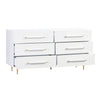 Trident White 6 Drawer Dresser Model: TOV-B44095