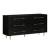 Trident Black 6 Drawer Dresser Model: TOV-B44096