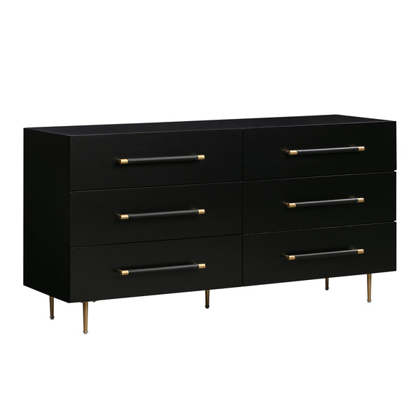 Trident Black 6 Drawer Dresser Model: TOV-B44096