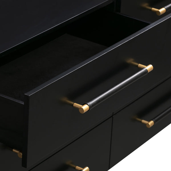 Trident Black 6 Drawer Dresser Model: TOV-B44096