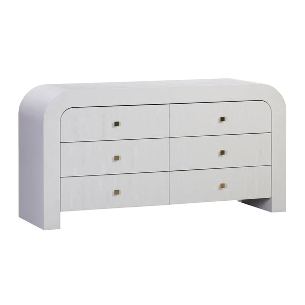 Hump 6 Drawer White Dresser Model: TOV-B44097