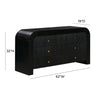 Hump 6 Drawer Black Dresser Model: TOV-B44098