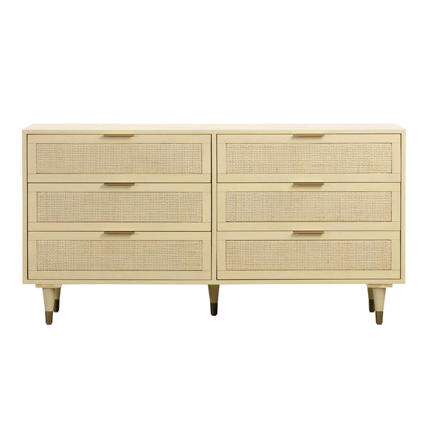 Sierra Buttermilk 6 Drawer Dresser Model: TOV-B44113