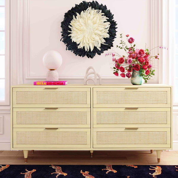 Sierra Buttermilk 6 Drawer Dresser Model: TOV-B44113