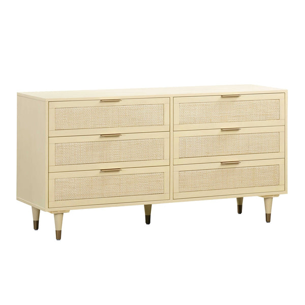 Sierra Buttermilk 6 Drawer Dresser Model: TOV-B44113