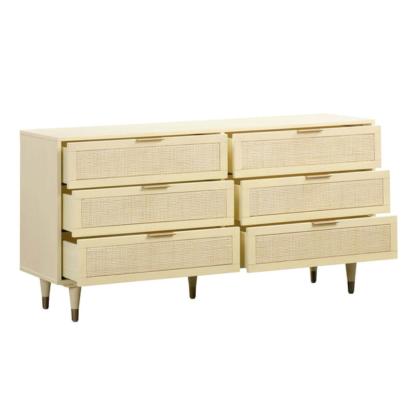 Sierra Buttermilk 6 Drawer Dresser Model: TOV-B44113