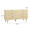 Sierra Buttermilk 6 Drawer Dresser Model: TOV-B44113