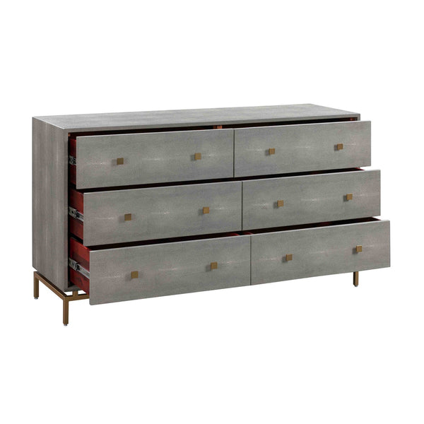 Pesce Shagreen 6 Drawer Dresser Model: TOV-B44147