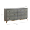 Pesce Shagreen 6 Drawer Dresser Model: TOV-B44147