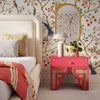 Suzie Coral Pink & Rattan Nightstand Model: TOV-B54202