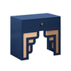 Suzie Navy & Rattan Nightstand Model: TOV-B54204