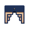 Suzie Navy & Rattan Nightstand Model: TOV-B54204