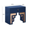 Suzie Navy & Rattan Nightstand Model: TOV-B54204