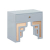 Suzie Pastel Blue & Rattan Nightstand Model: TOV-B54205