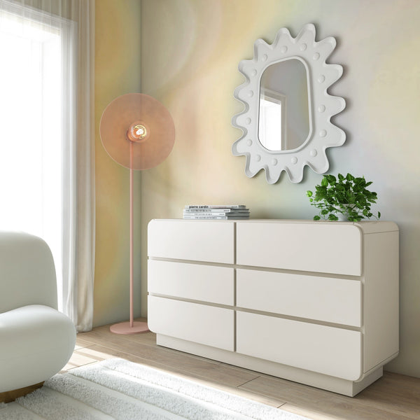 Sagura Cream 6-Drawer Dresser Model: TOV-B54230