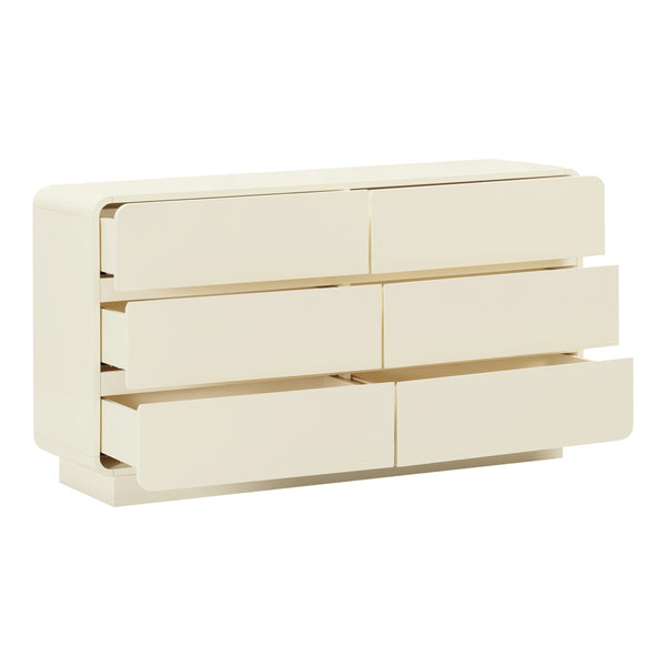 Sagura Cream 6-Drawer Dresser Model: TOV-B54230