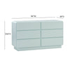 Sagura Blue 6-Drawer Dresser Model: TOV-B54231