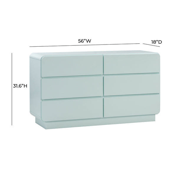 Sagura Blue 6-Drawer Dresser Model: TOV-B54231