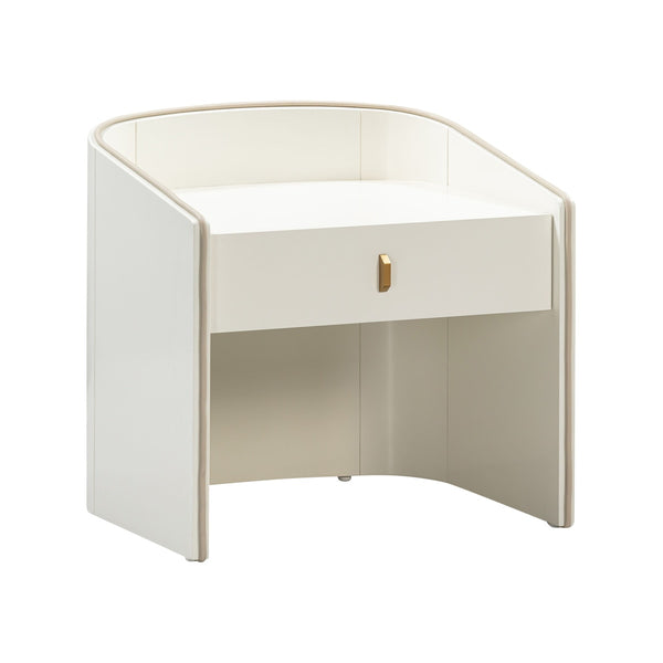 Collins Cream Lacquer Nightstand Model: TOV-B54249