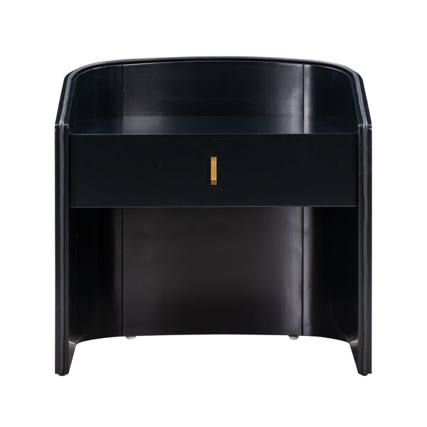 Collins Black Lacquer Nightstand Model: TOV-B54250