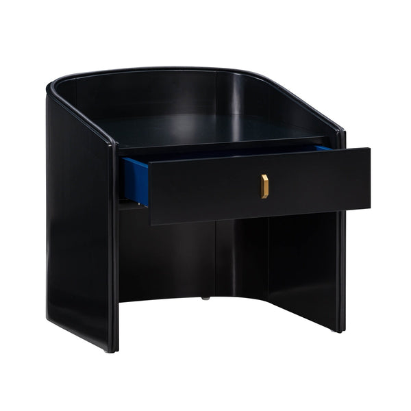 Collins Black Lacquer Nightstand Model: TOV-B54250