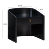 Collins Black Lacquer Nightstand Model: TOV-B54250