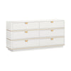 Julieta Cream 6 Drawer Dresser Model: TOV-B54252