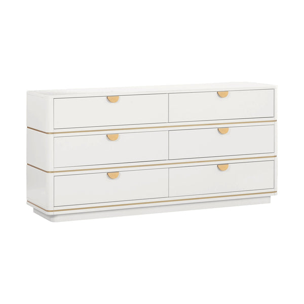 Julieta Cream 6 Drawer Dresser Model: TOV-B54252