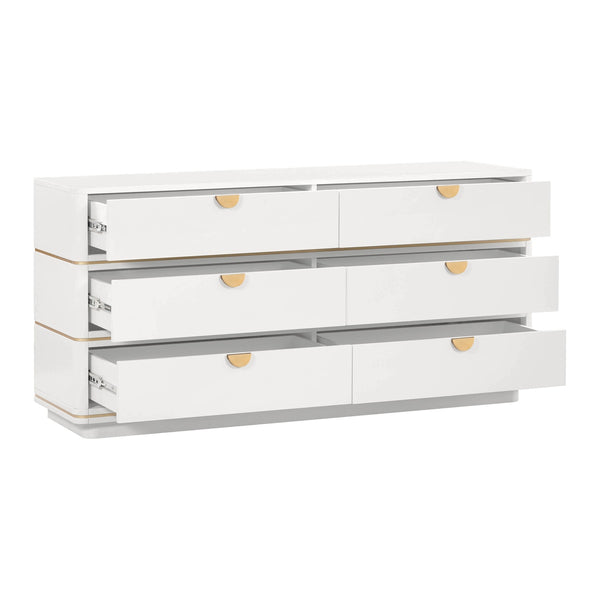 Julieta Cream 6 Drawer Dresser Model: TOV-B54252