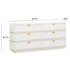 Julieta Cream 6 Drawer Dresser Model: TOV-B54252
