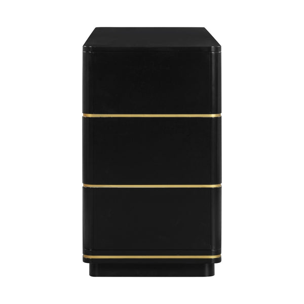 Julieta Black 6 Drawer Dresser Model: TOV-B54253