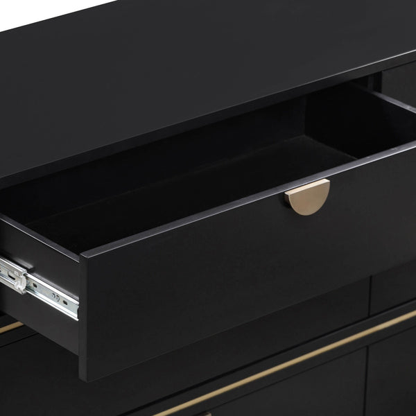 Julieta Black 6 Drawer Dresser Model: TOV-B54253