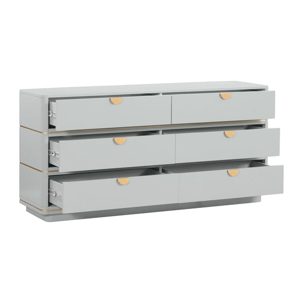 Julieta Grey 6 Drawer Dresser Model: TOV-B54254