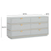 Julieta Grey 6 Drawer Dresser Model: TOV-B54254
