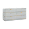 Julieta Grey 6 Drawer Dresser Model: TOV-B54254