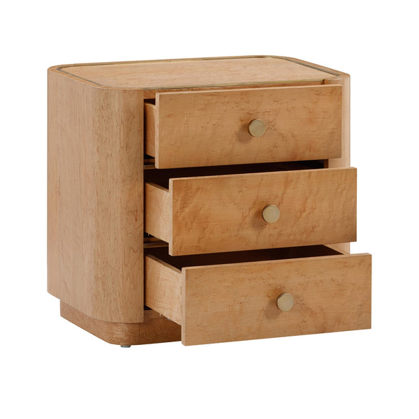 Abigail Natural Birdseye Maple Nightstand Model: TOV-B54255