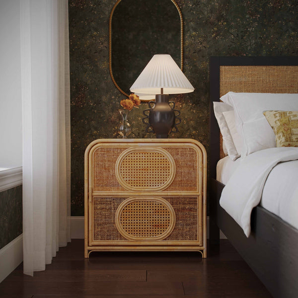 Tina Natural Rattan Nightstand Model: TOV-B54313
