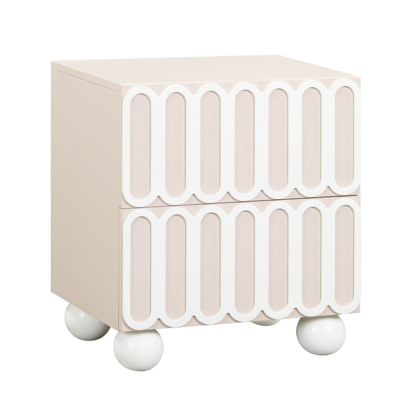 Tori Motif Taupe Nightstand Model: TOV-B54321