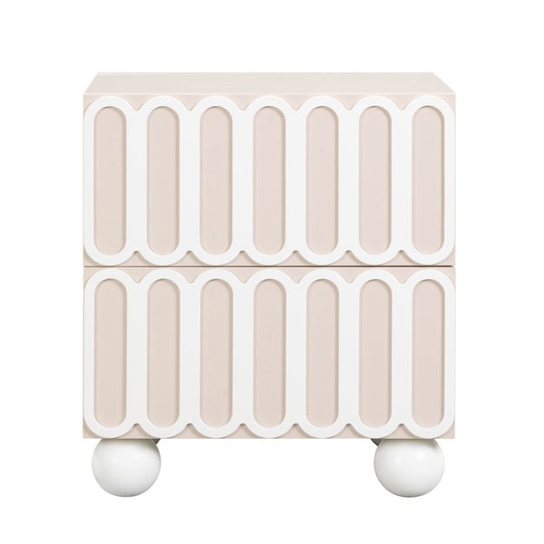 Tori Motif Taupe Nightstand Model: TOV-B54321