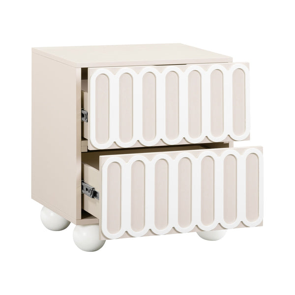 Tori Motif Taupe Nightstand Model: TOV-B54321