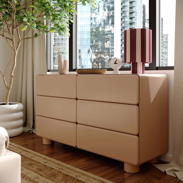 Tammy Taupe 6-Drawer Dresser Model: TOV-B54339