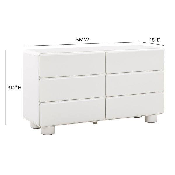 Tammy White 6-Drawer Dresser Model: TOV-B54341