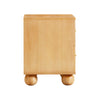 Grappa Natural Wood & Rattan Wavy Nightstand Model: TOV-B54344