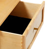 Grappa Natural Wood & Rattan Wavy Nightstand Model: TOV-B54344